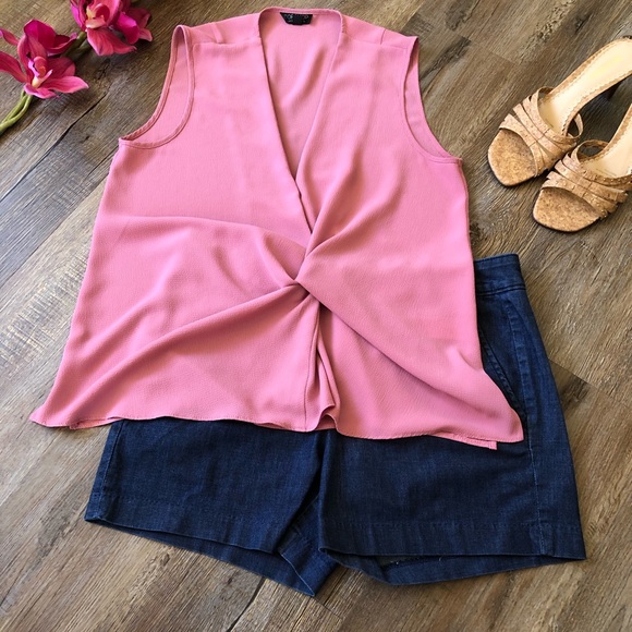 Topshop Tops - TopShop pink knotted tank size 6